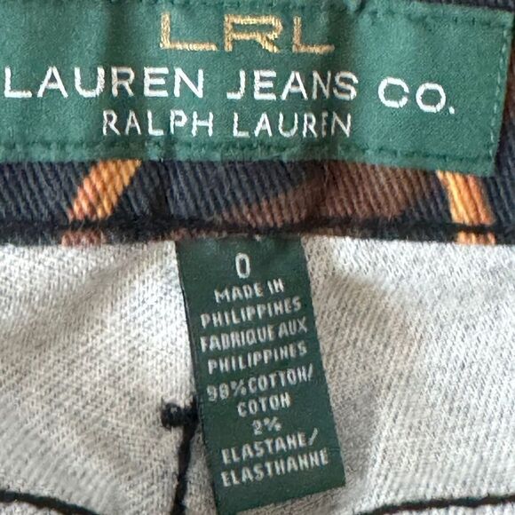 LRL Ralph Lauren Equestrian Horse Bit Pattern Black Jeans Sz 0 - Picture 8 of 12